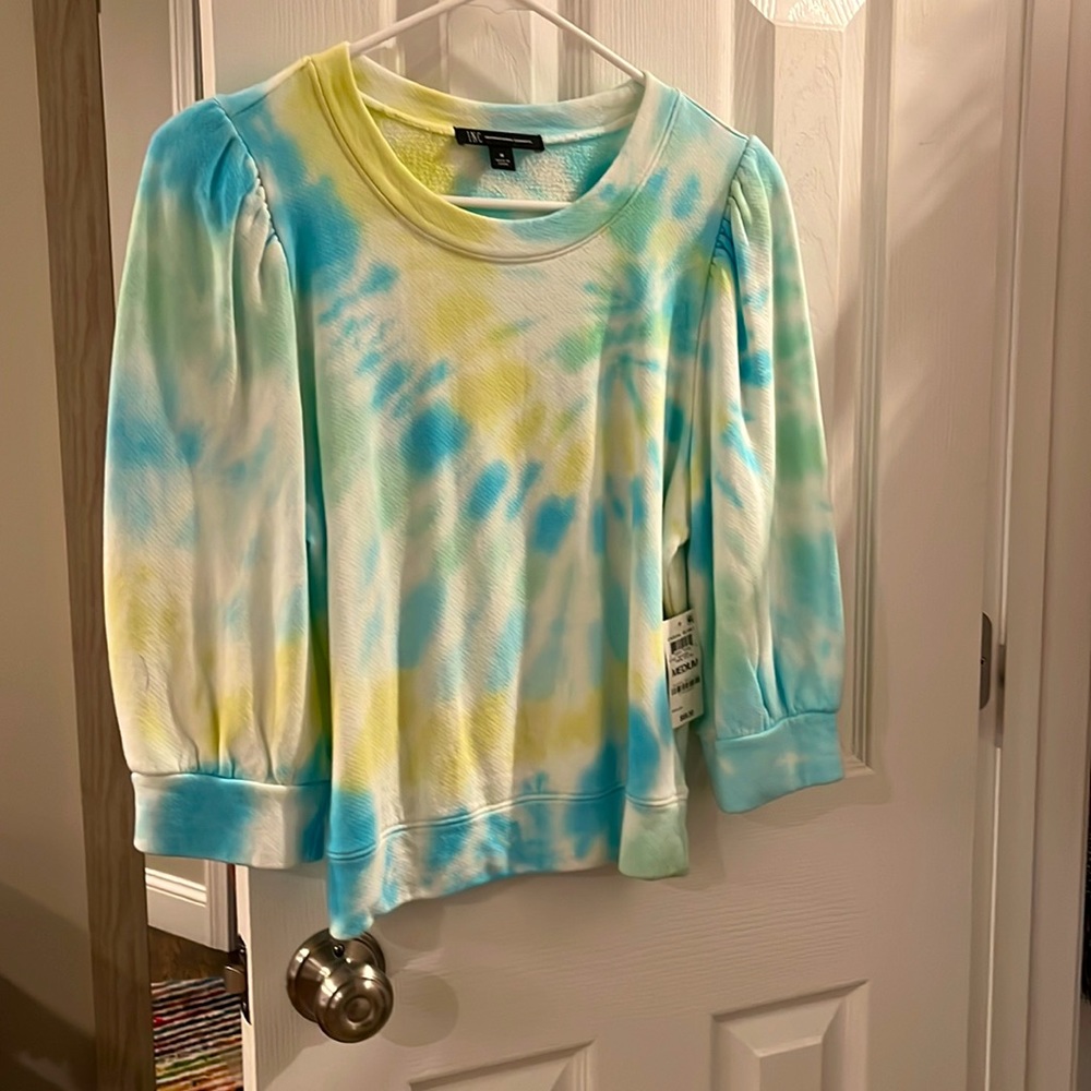 Tye Dye Casual Cropped Sweatshirt
